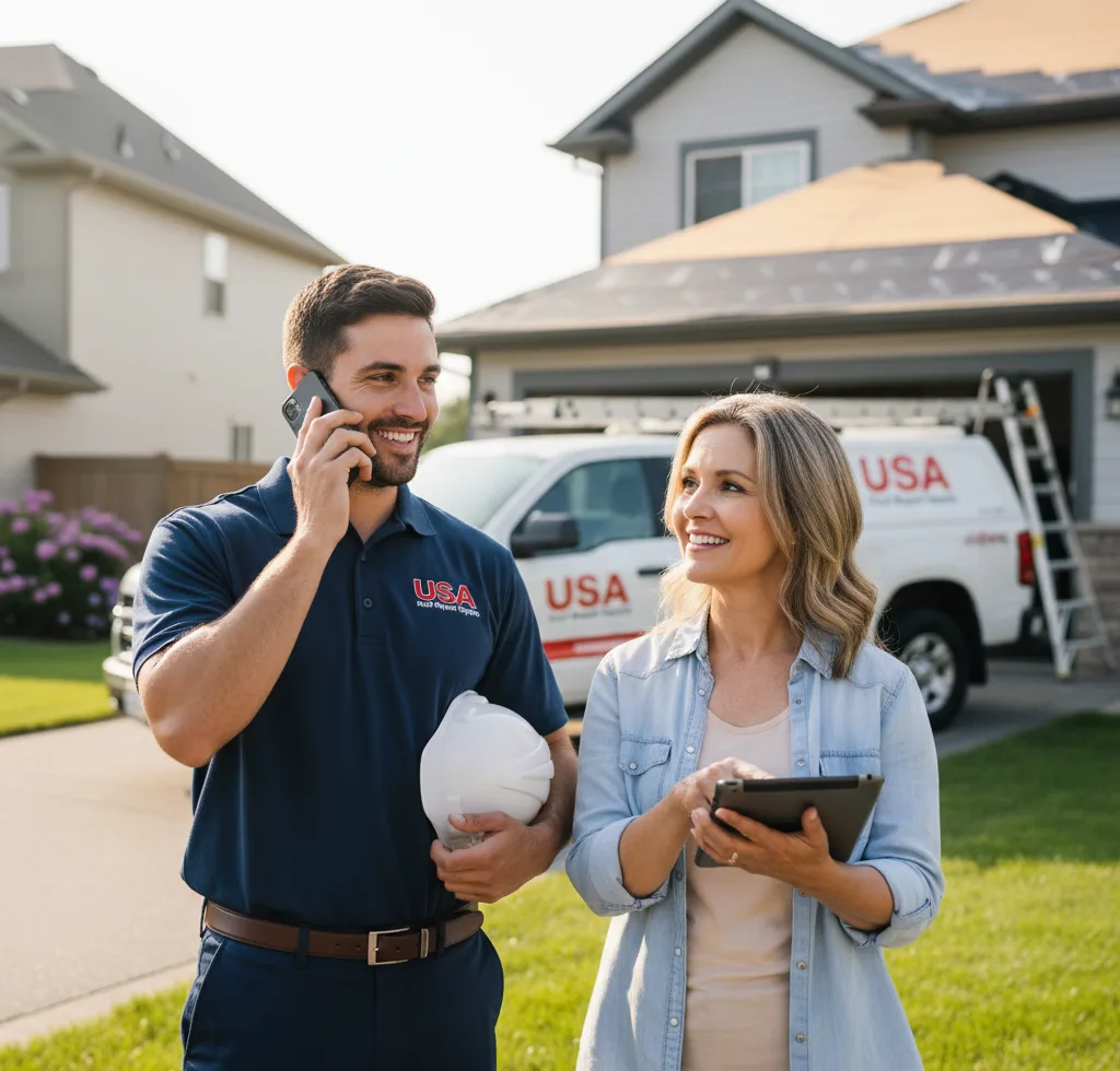 USA Roof Repair Experts customer support in Lesage